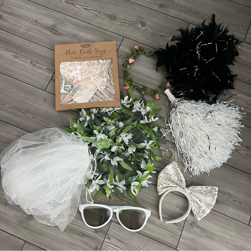 Wedding Decor! Photo Booth Prop Set!